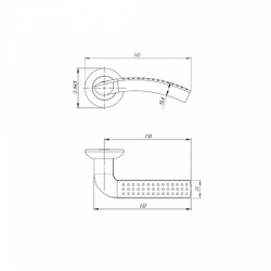 Ручка раздельная R.TL54.LOGICA (LOGICA TL) 105mm SN/CP-3 матовый никель/хром