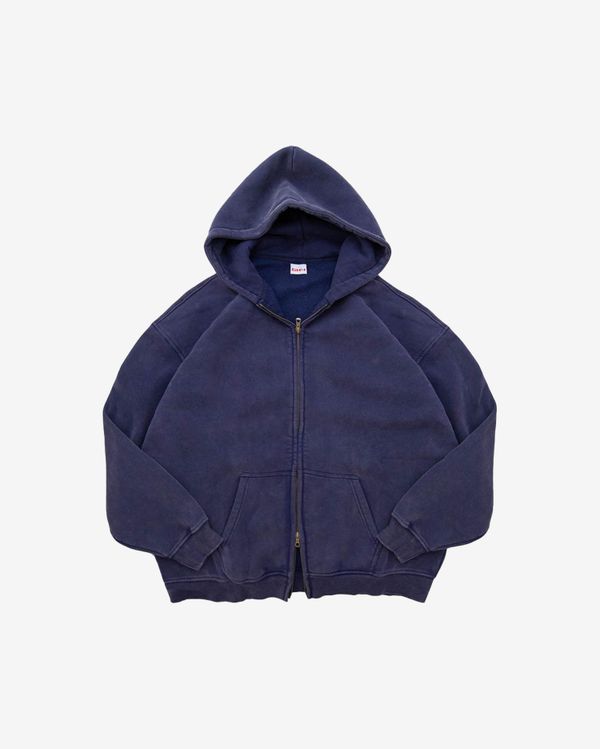 Худи вареный Zip Слива ретро-синий - фото 1