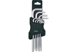 Набор ключей TORX RF-5098TL: длинных Т10Н-Т50Н- с отверстием 9пр. на пласт. держат. ROCKFORCE