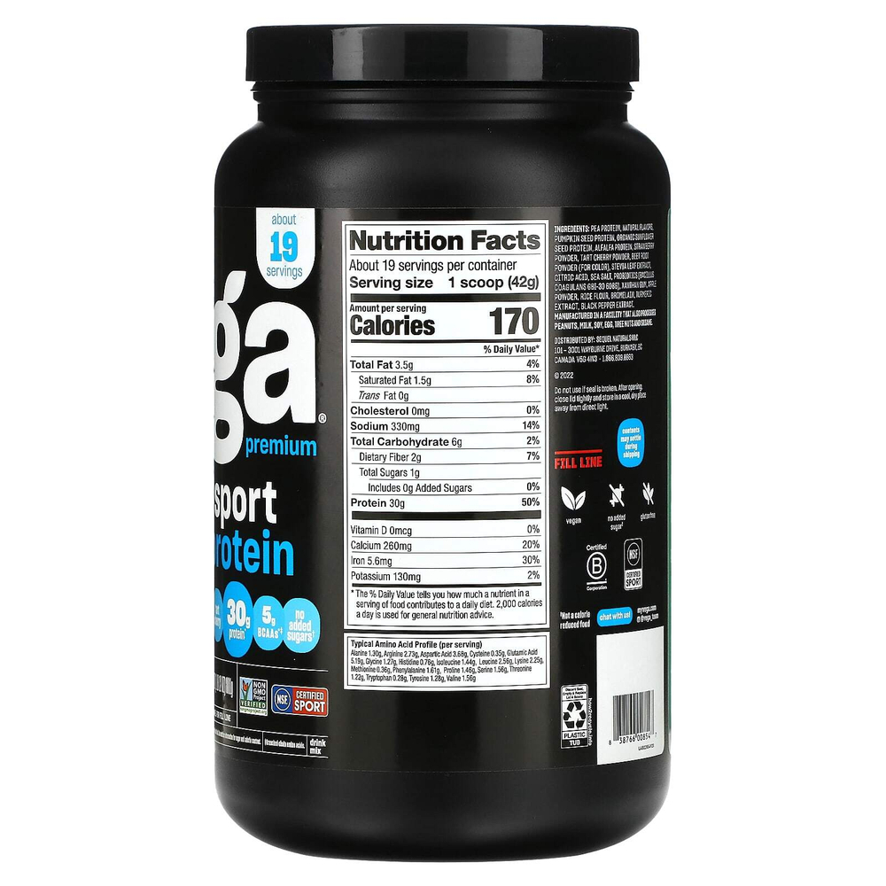 Vega, Sport Performance, протеиновый порошок, ягодный вкус, 801 г (28,3 унции)