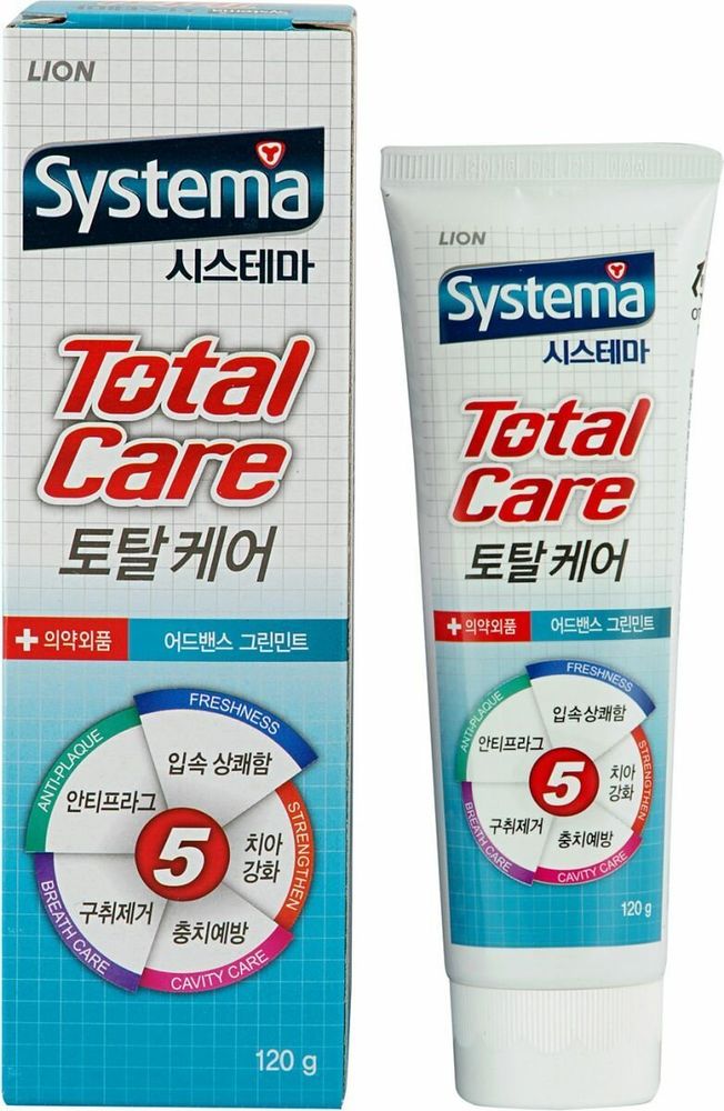 Зубная паста Lion с зеленой мятой Systema Total TP greenmint 120 г 2 уп