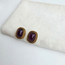 Серьги Givenchy с бордовым кабошонои