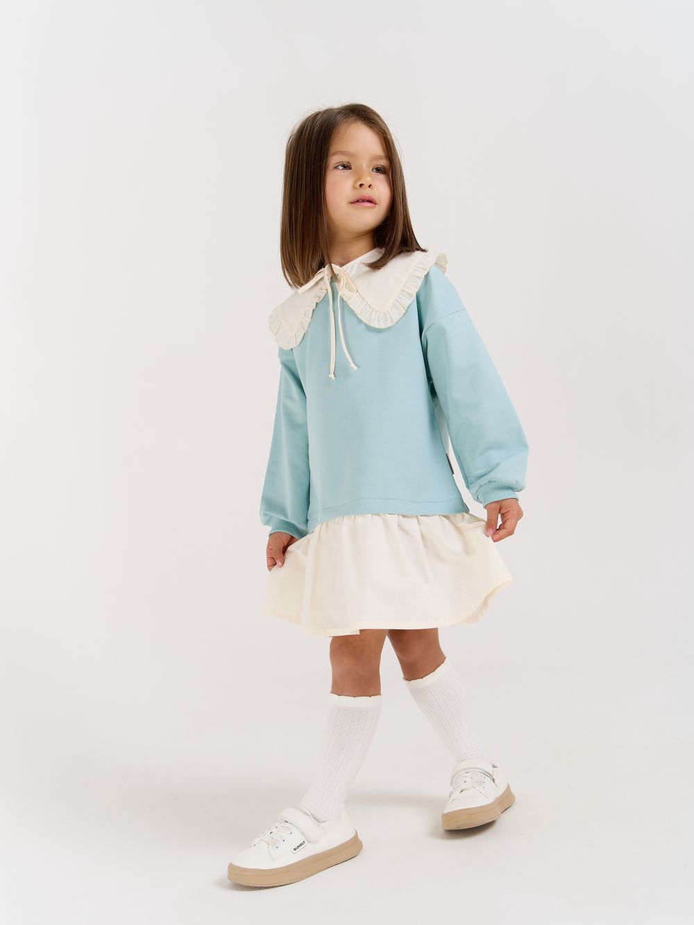 Воротник с рюшами "Молоко"