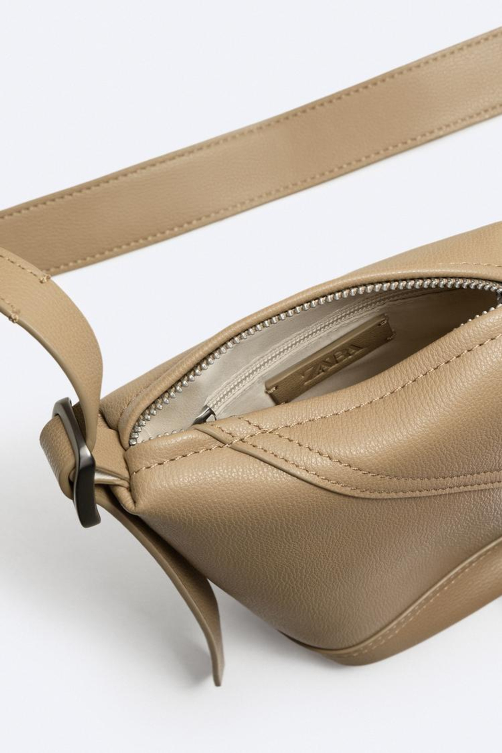 ZARA МИНИ-СУМКА ГЕОМЕТРИЧЕСКОЙ ФОРМЫ, РЫЖЕВАТО-КОРИЧНЕВЫЙ