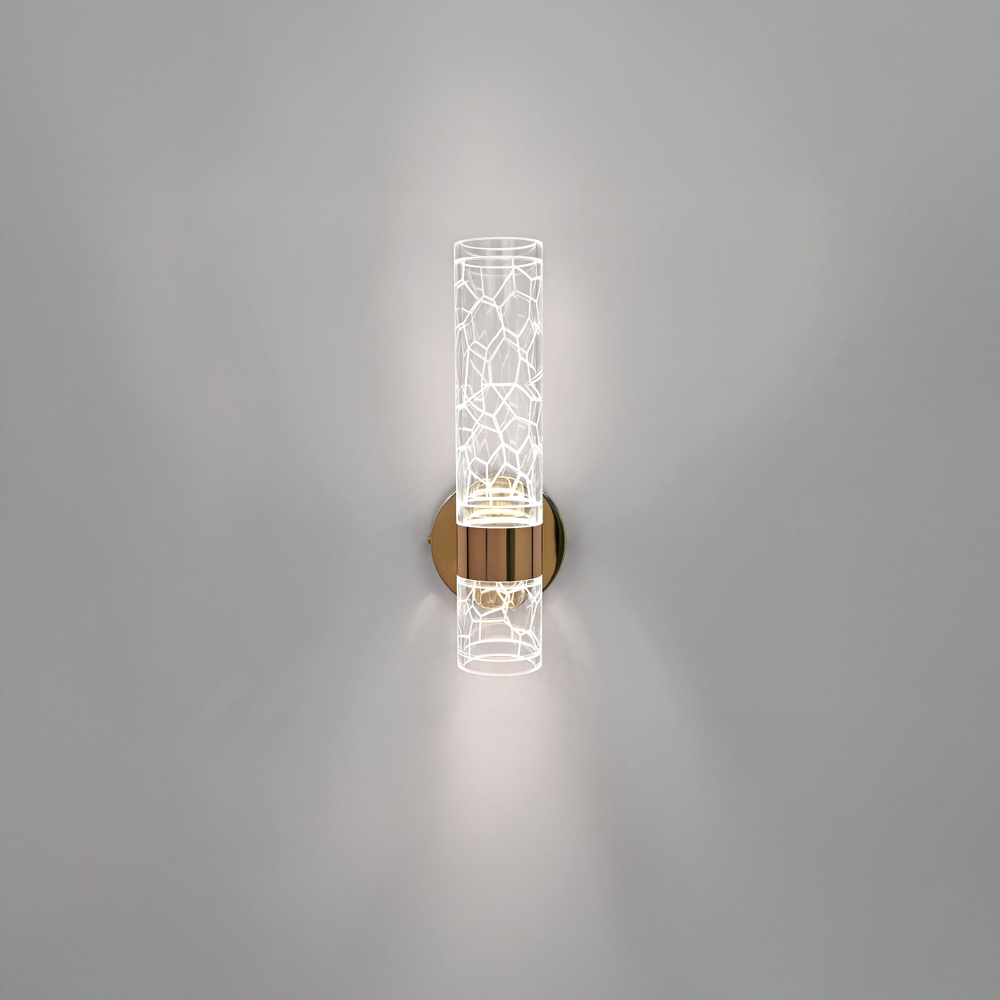 737662 Бра ACRILE 8W LED 560LM G ЗОЛОТО/ПРОЗРАЧНЫЙ 2700/4200/6400K