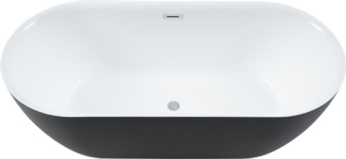 Акриловая ванна Aquanet Delight 170x78 черный матовый