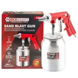 Пескоструйный пистолет с бачком 1л FORCEKRAFT FK-2376