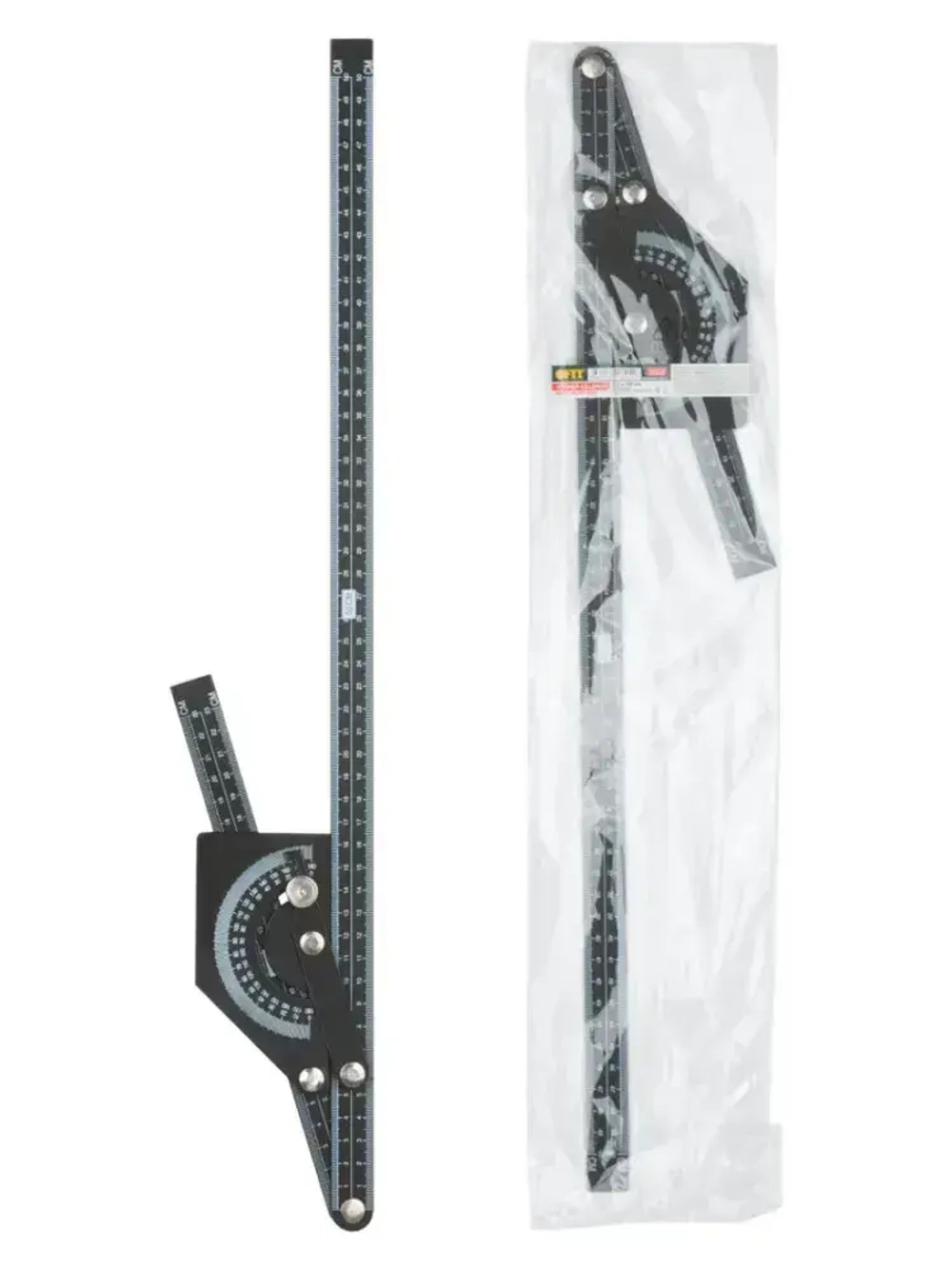 FIT Угломер-квадрант 180 гр. 230 x 500 мм строительный транспортир с линейкой алюминиевый