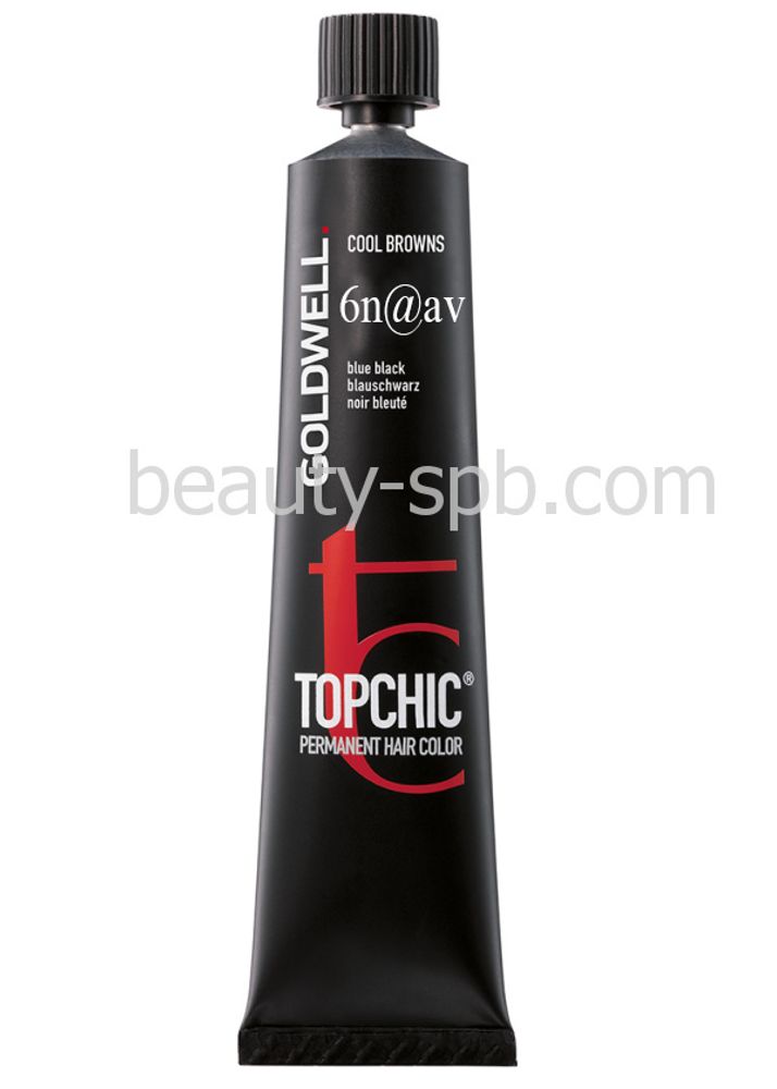 Goldwell Topchic 6N@AV темный блонд с пепельно-фиолетовым сиянием 60мл