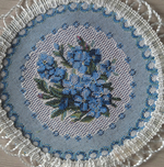 Набор гобеленовых салфеток Незабудка D15 см 10 шт