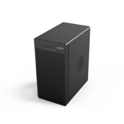 Корпус для компьютера CBR Корпус mATX Minitower V285, без БП, 1*USB 3.0 Type-C, 1*USB 3.0, 1*USB 2.0, HD Audio+Mic, кабель питания 1.2м, Black [PCC-MATX-V285-WPSU]