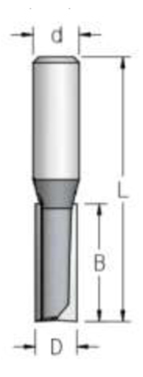 Фреза пазовая  D12 B51 Z2 хвостовик 12_S P281202