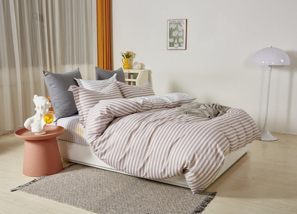 КПБ Дуэт с простыней на рез. 160х200 ПОПЛИН "П1"