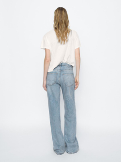 Massimo Dutti Джинсы с высокой посадкой и широкими штанинами, голубой