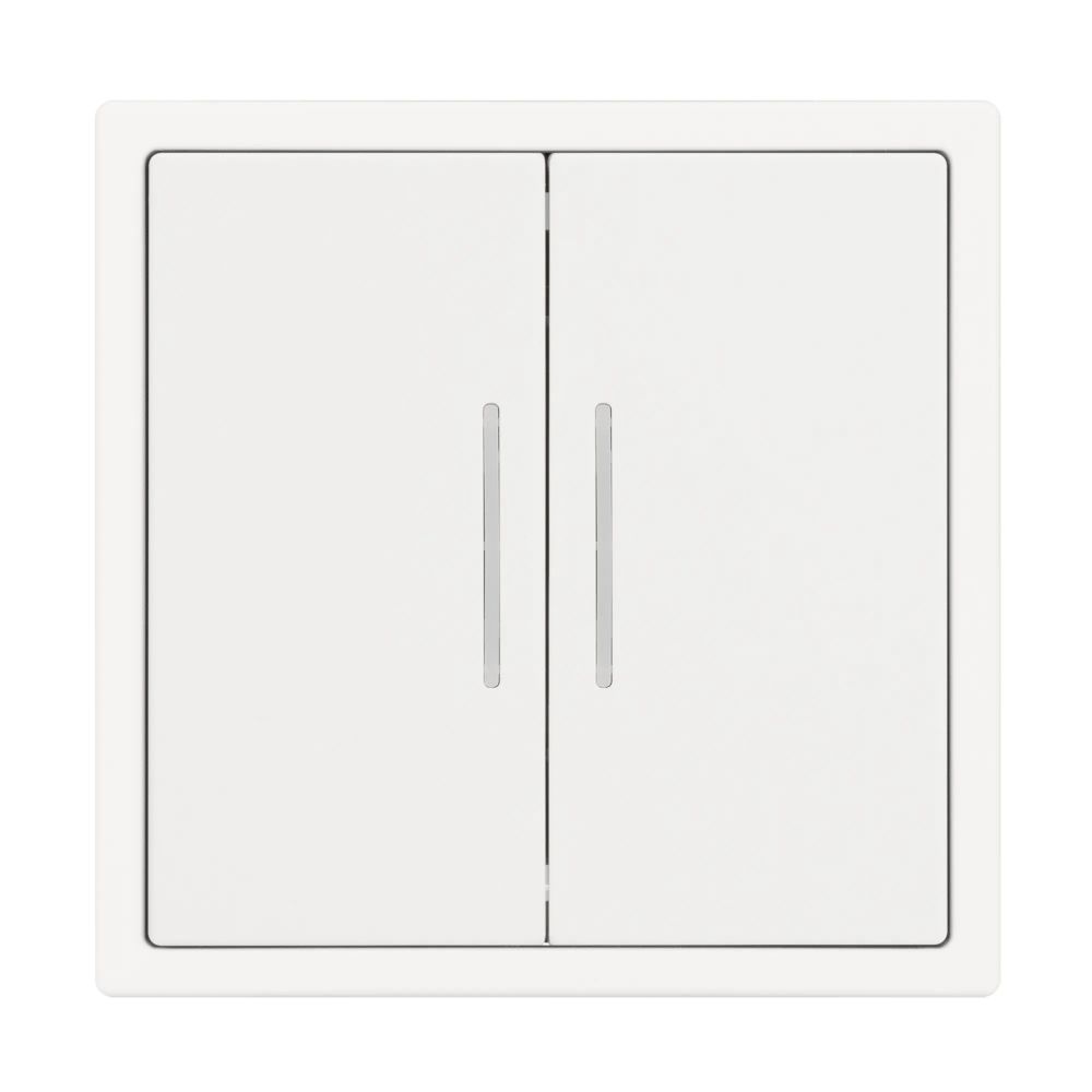 Механизм звонкового выключателя двухклавишный LED SWT-NOBE-MKR2-SFPL-L-WH (230V, 10A) (Arlight, Белый кварц) 061745(1)