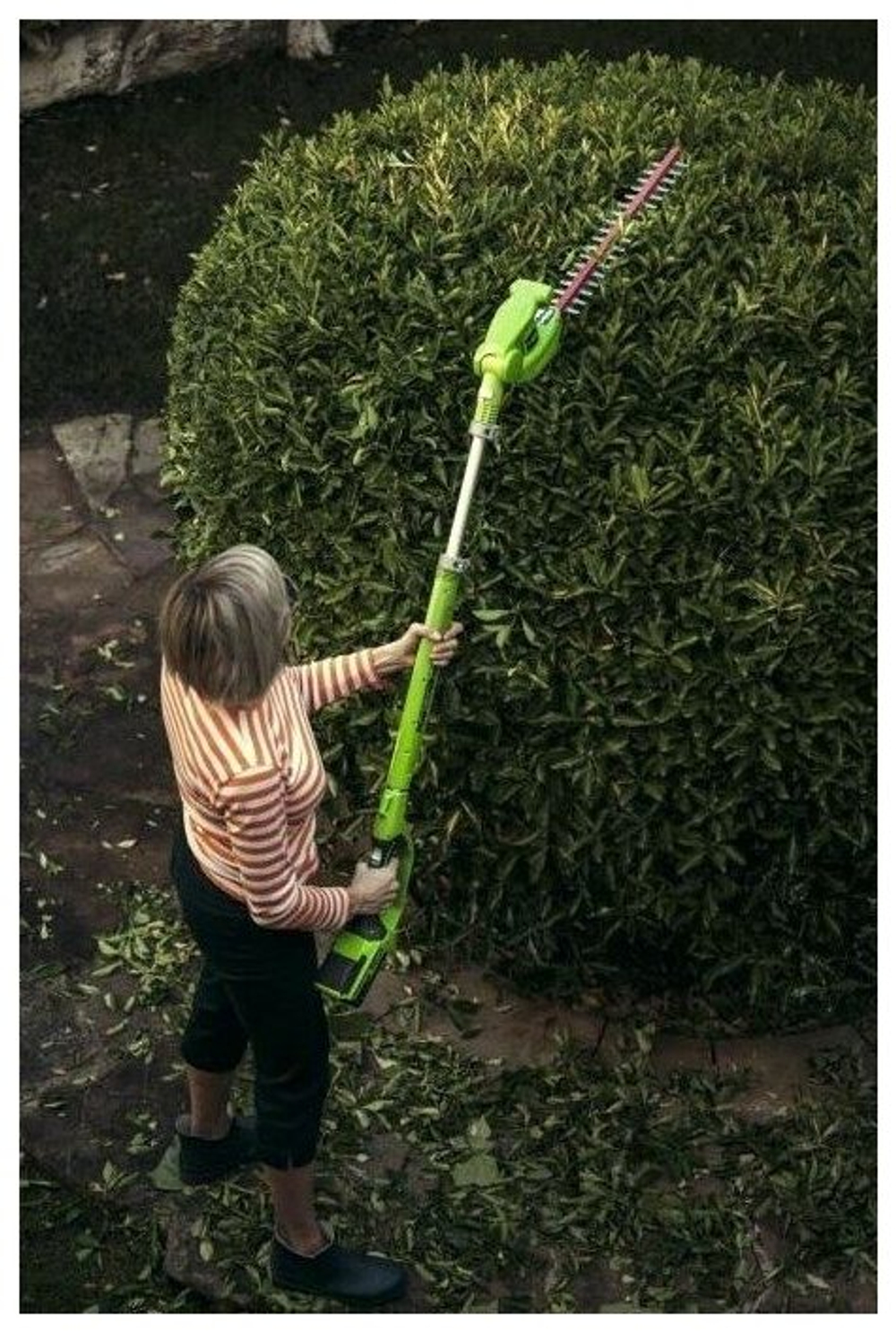 Кусторез штанговый аккумуляторный GREENWORKS G24PH51 24V, 51 см, с 1 АКБ 2Ач и ЗУ (2300707UA)