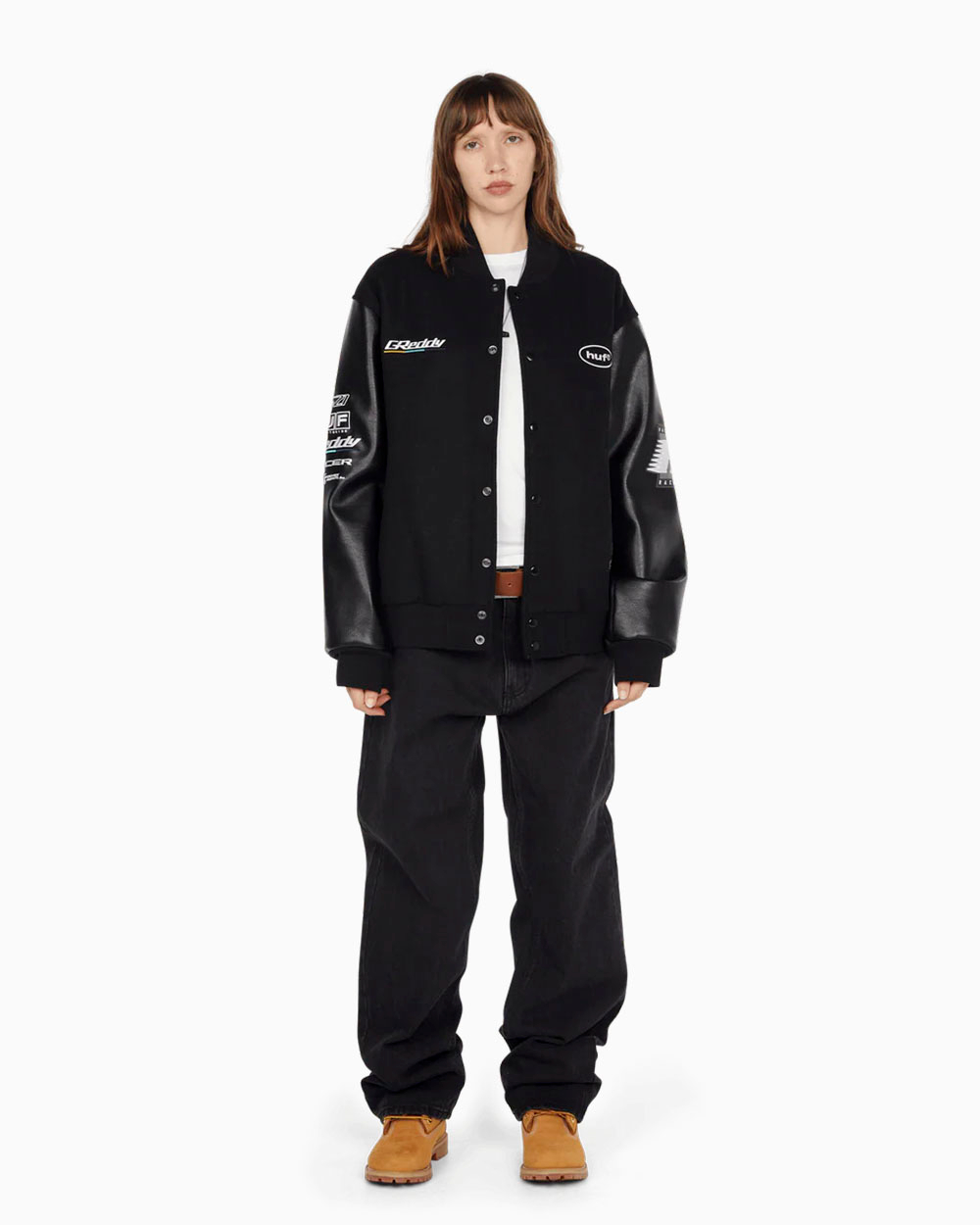 Куртка-бомбер HUF X Greddy Varsity Jac