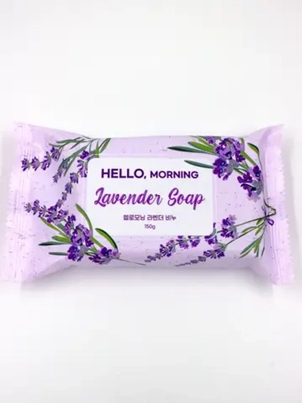 GRACE DAY - МЫЛО ПАРФЮМИРОВАННОЕ С АРОМАТОМ ЛАВАНДЫ HELLO MORNING LAVENDER SOAP, 150 ГР