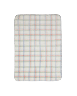Zara Home плед детский из полиэстера, синий, в клетку, 70x100 см