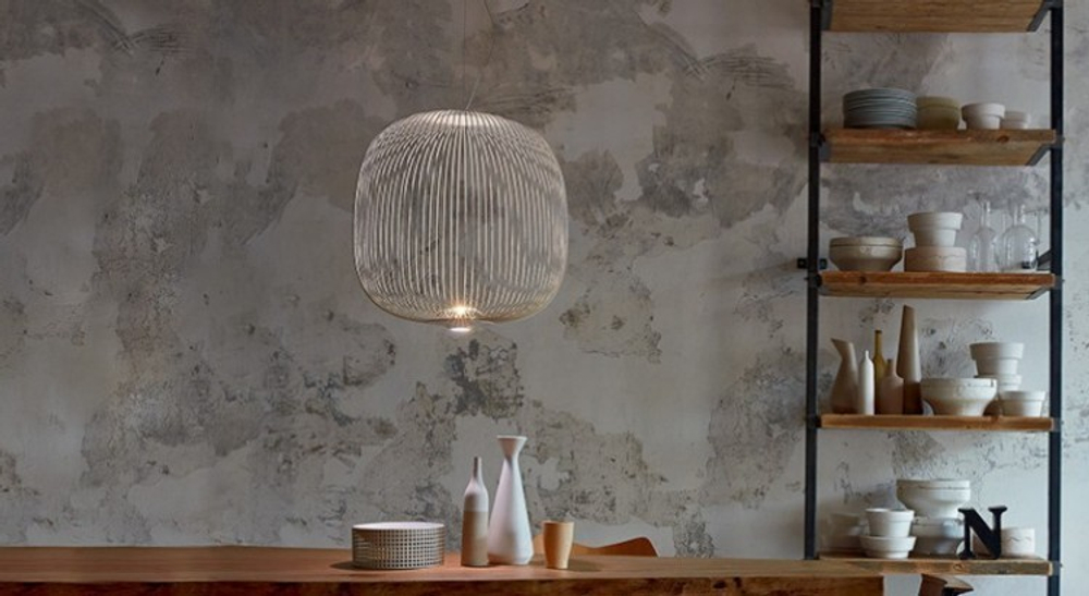 Pendant design lamp  Spokes 2 by Foscarini (Yellow)