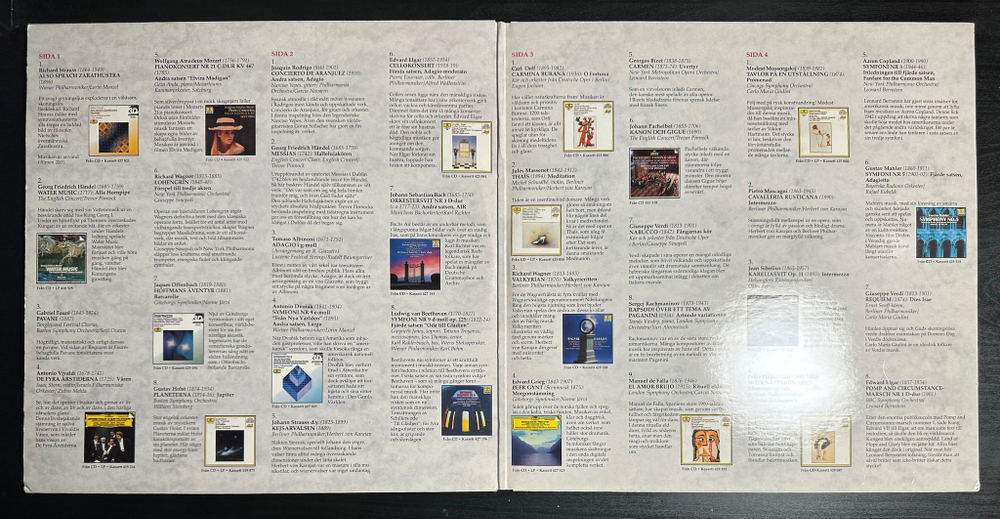 Сборник классической музыки Klassiska Parlor 2LP (Швеция 1991г.)