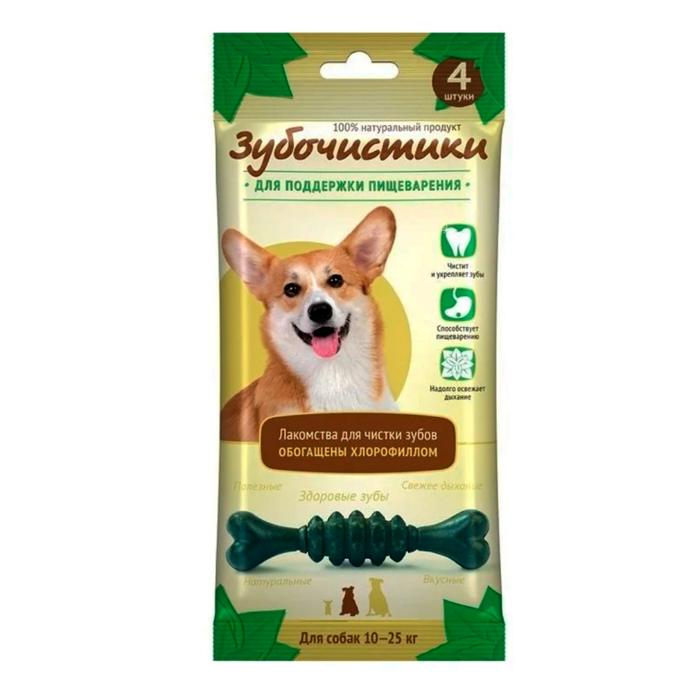 Зубочистики МЯТА+ХЛОРОФИЛЛ 10-25 кг 4 шт.