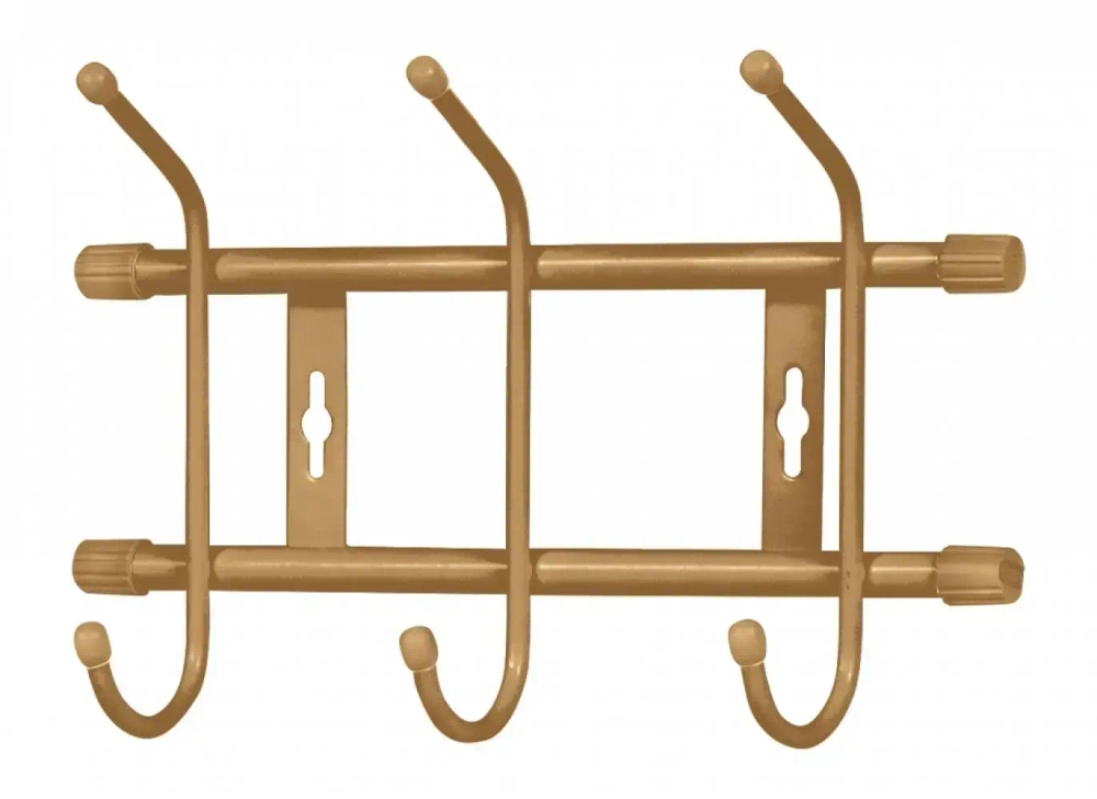Вешалка настенная 285*180*67 (3 крючка) золотой ВН3/З