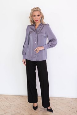 Блуза с рюшами в цвете графит