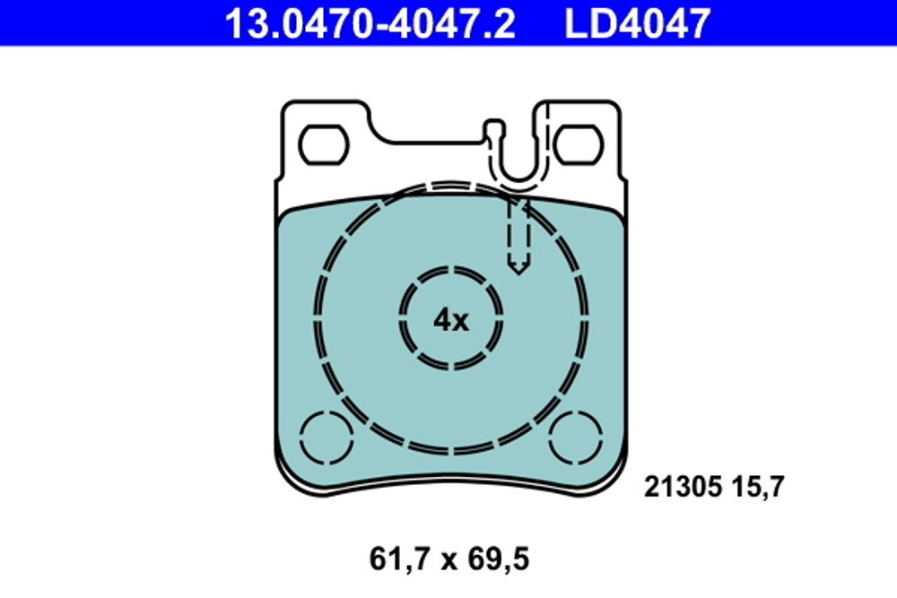 ATE - 13047040472-ATE - Brake Pad Set, disc brake