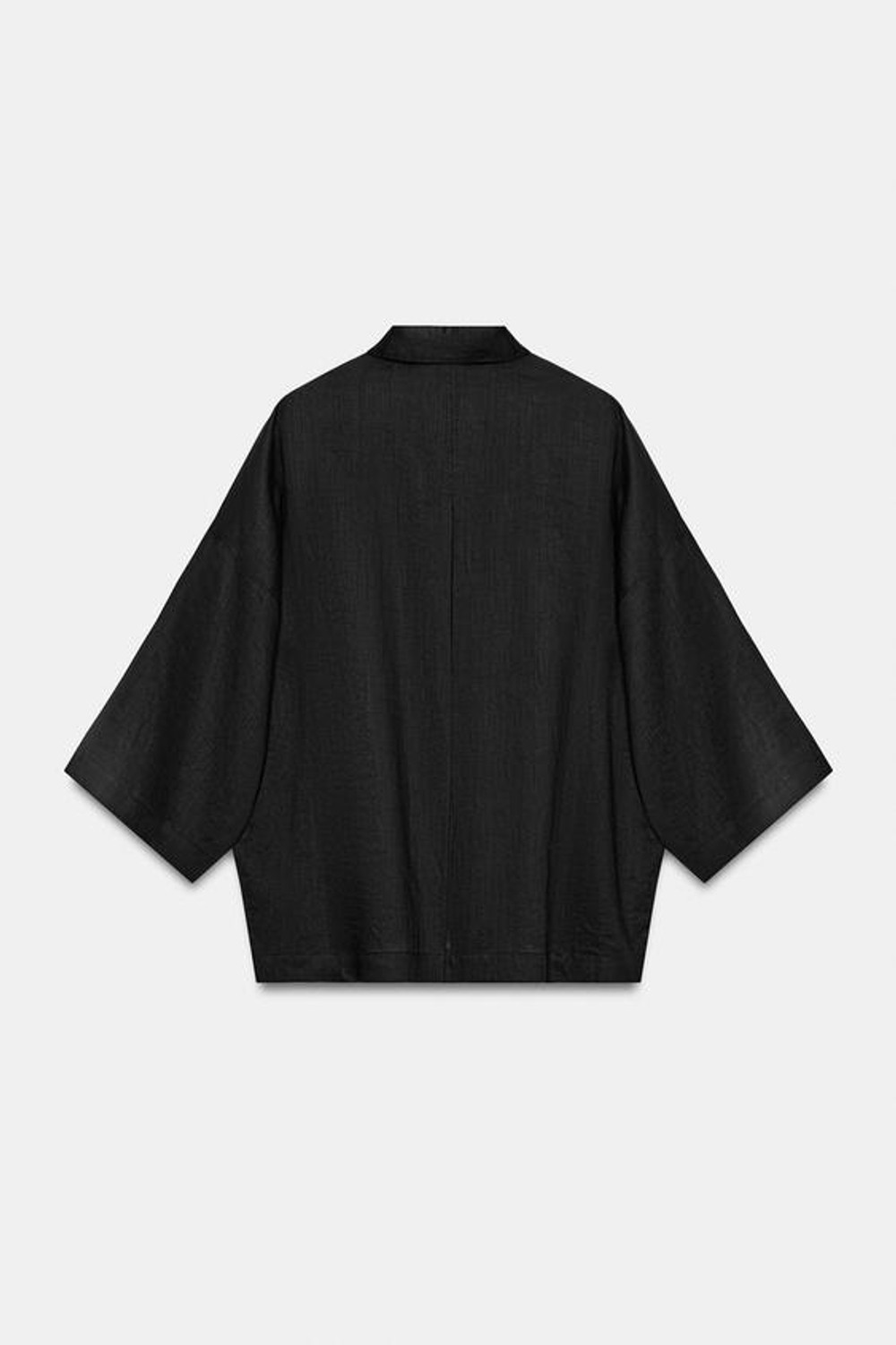ZARA СТРУЯЩАЯСЯ РУБАШКА ОВЕРСАЙЗ — ZW COLLECTION, ЧЕРНЫЙ
