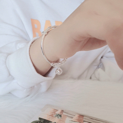 Браслет женский с шармами, серебро