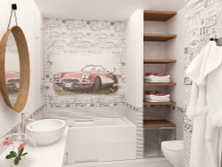 Панель ПВХ фотопечать 3D Panda Винтаж 2700х250 мм