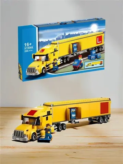 Конструктор Сити Желтый городской грузовик 298 деталей