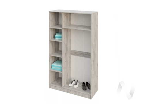 Шкаф 3-х створчатый ШК 553 Спальня Басса (дуб крафт серый/дуб крафт белый)