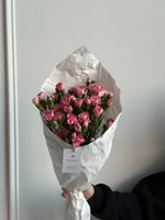 Кулек из кустовых диантусов в розовом оттенке 15 шт