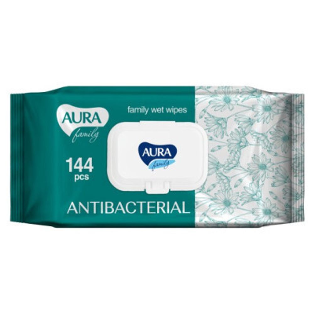 Салфетки влажные Aura 144 шт.