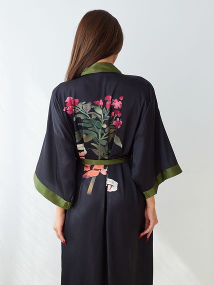 Халат женский шелковый AMELIA