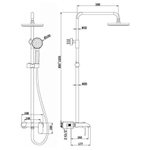 ДУШЕВАЯ КОЛОННА СО СМЕСИТЕЛЕМ ДЛЯ ВАННЫ BRAVAT PURE F6335369CP-A-RUS