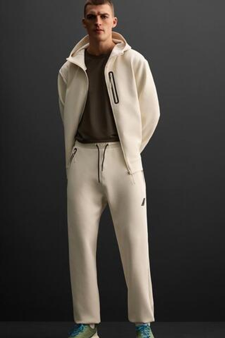 ZARA ТОЛСТОВКА ИЗ ВЫСОКОТЕХНОЛОГИЧНОЙ ТКАНИ С МОЛНИЯМИ, ЭКРЮ