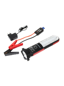 Фонарь светодиодный аккумуляторный с накопителем и функцией пуска а/м(12V,12000mAH,400Amp,480/60Lumen-бок/торц.свет,водонепр.IP54, магит,инд. зарядки) Forsage F-01396