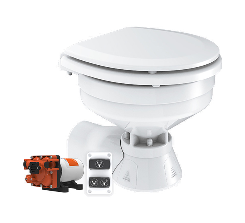 Унитаз электрический (Compact) с помпой, 12в SeaFlo