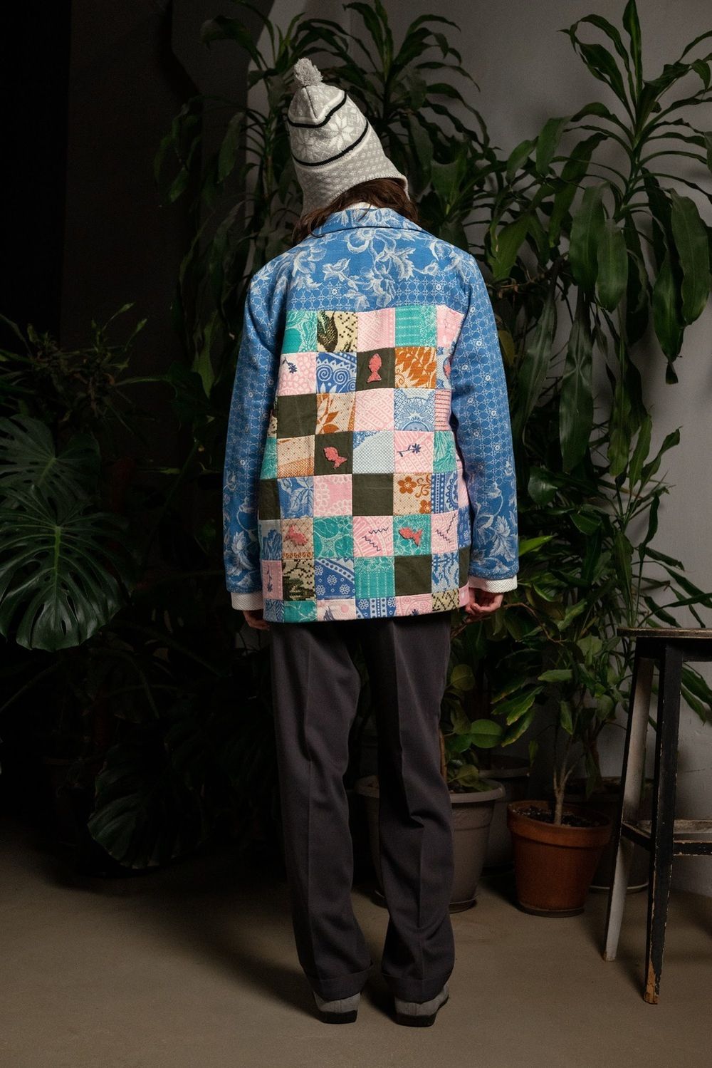 Куртка Soeurs с Розовыми Рыбами / Pink Fishes синяя