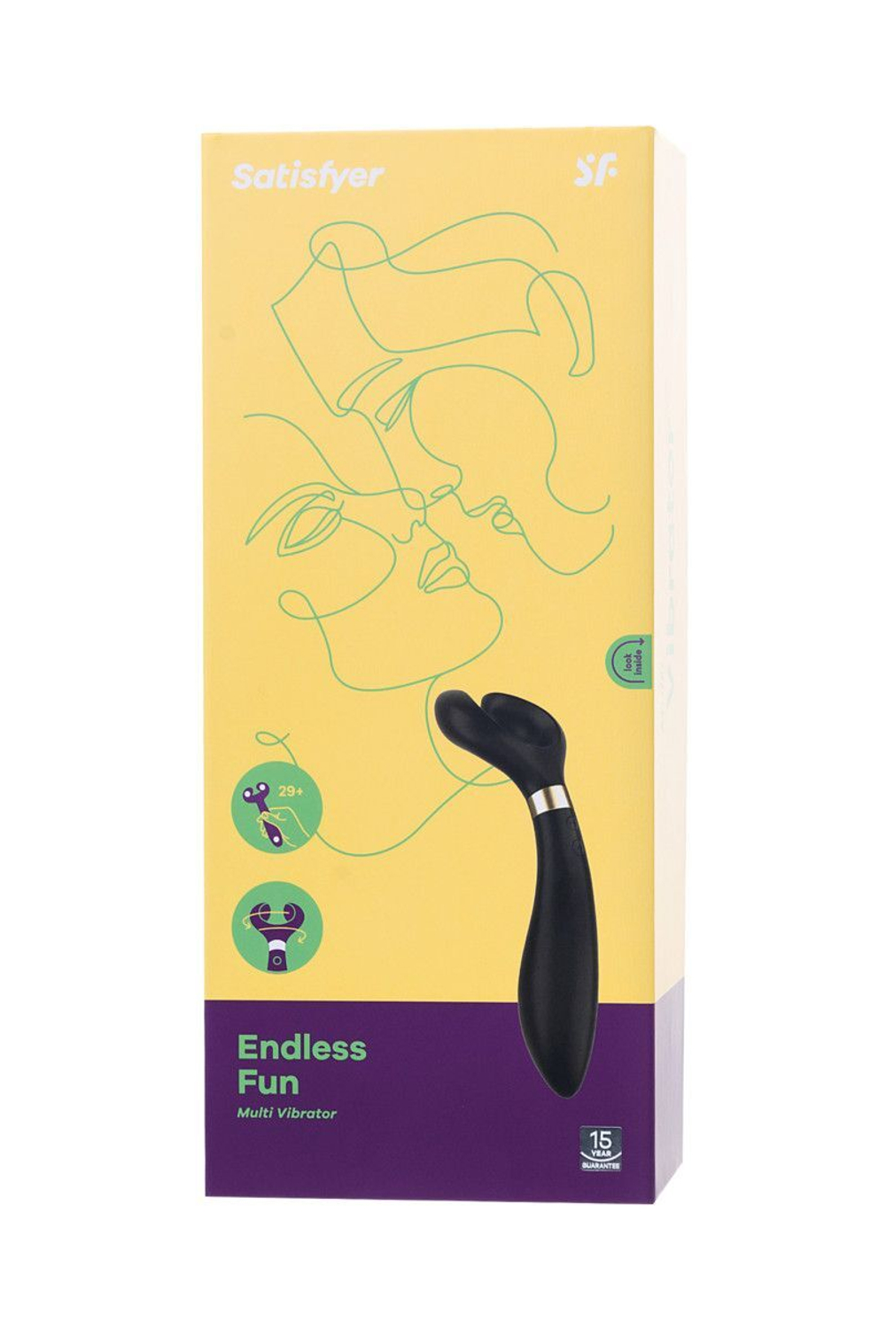 Чёрный вибромассажер для пар Satisfyer Endless Fun (Цвет: черный)