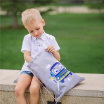 Мешок в садик 33х40, Машинка (серый)