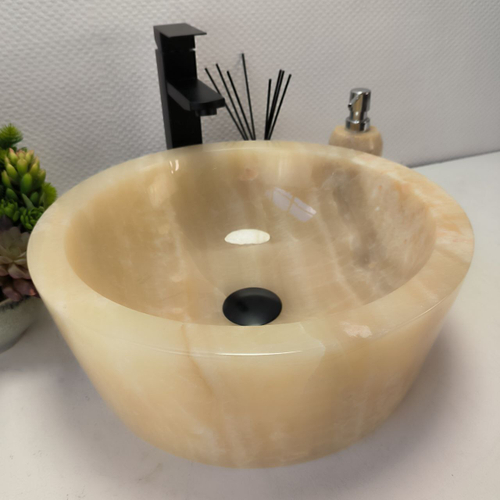 Раковина из оникса Drum Yellow Small DO-62989 40*40*15 08