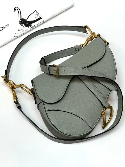 Сумка Dior Saddle светло-серый