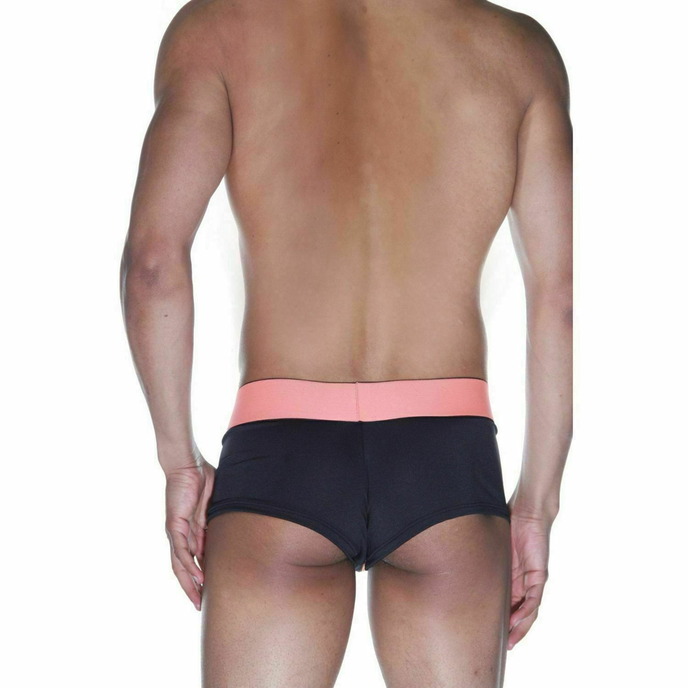 Мужские трусы хипсы черные с розовой резинкой LaBlinque LB15532