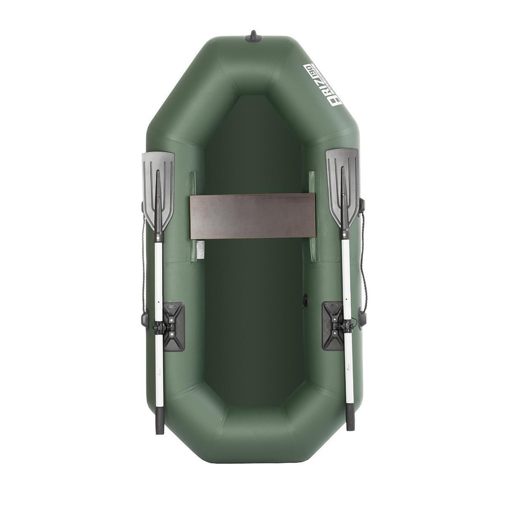 Лодка надувная для рыбалки Тонар Бриз 190 с веслами серый