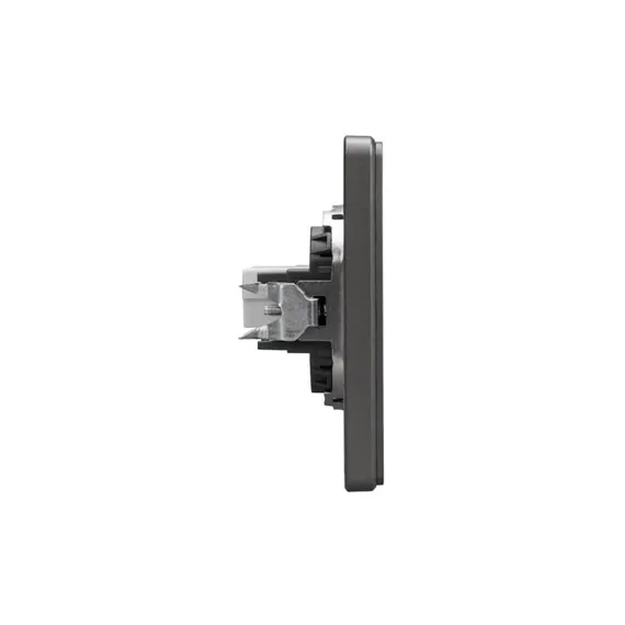 Розетка ROUND компьютерная RJ45 кат6 с/у титан KRANZ