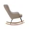 Maustin Кресло-качалка из бежевой овчины со стальной конструкцией и деревом бука